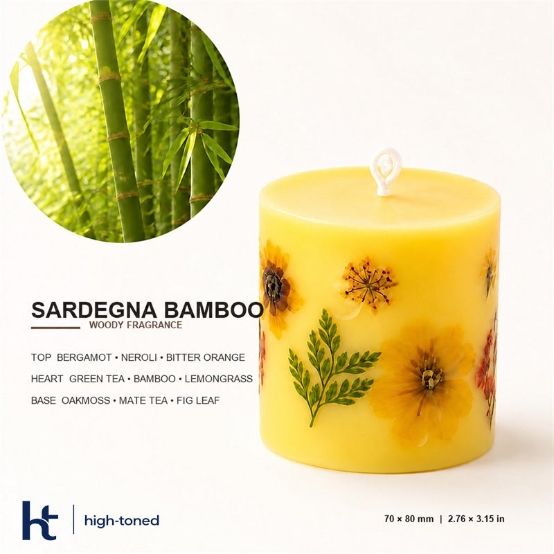 Botanical Floral Scented Candle – Handmade Soy Wax Candle