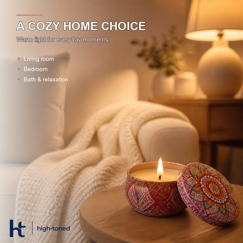Decorative Tin Scented Candle – Home Fragrance Candle