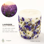 Botanical Floral Scented Candle – Handmade Soy Wax Candle