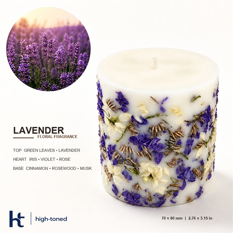 Botanical Floral Scented Candle – Handmade Soy Wax Candle