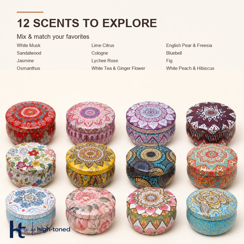 Decorative Tin Scented Candle – Home Fragrance Candle