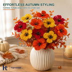 Artificial Fall Flowers Realistic Autumn Stems for Home Decor