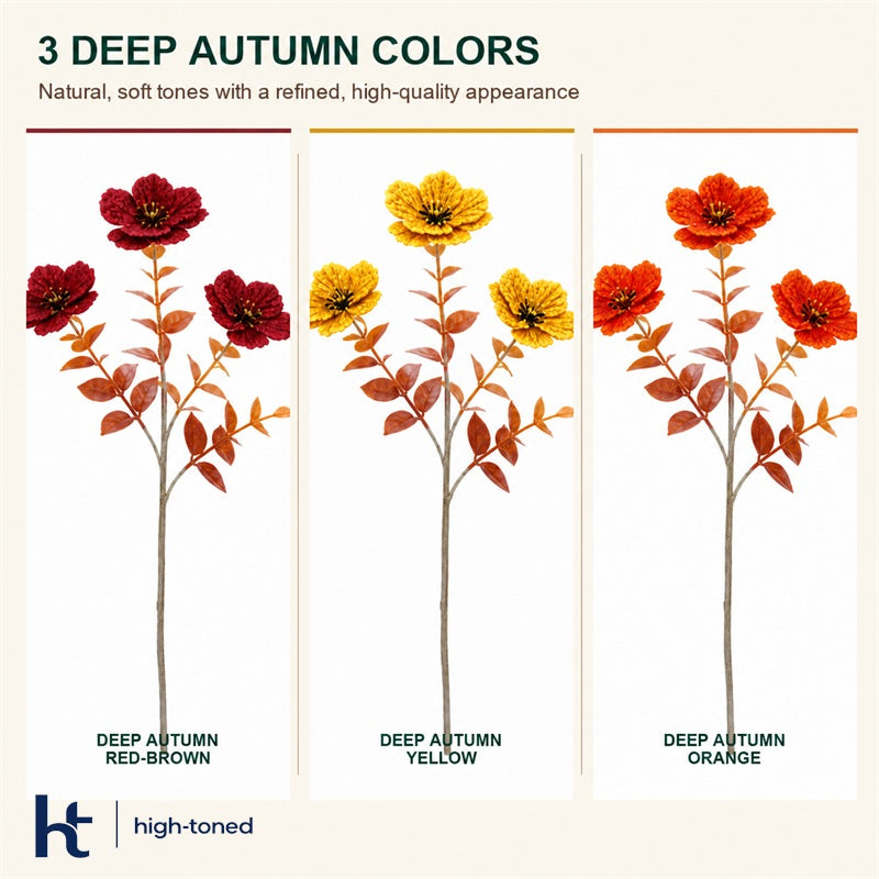 Artificial Fall Flowers Realistic Autumn Stems for Home Decor