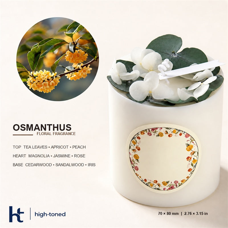 Botanical Floral Scented Candle – Handmade Soy Wax Candle