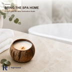 Scented Candle – Natural Coconut Shell Wooden Wick Candle