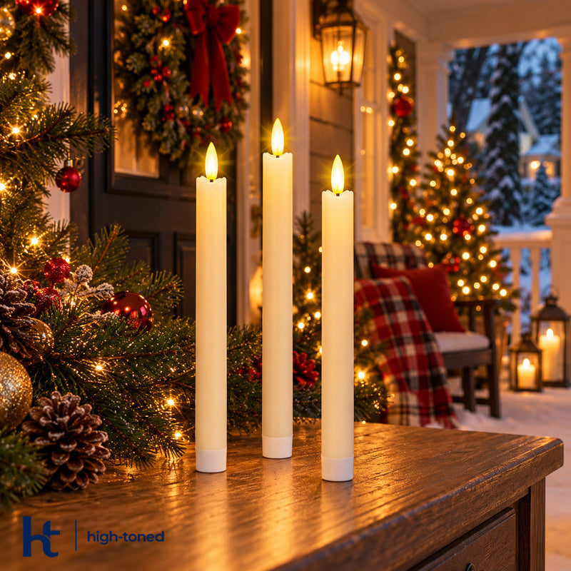 Flameless LED Taper Candles | Set of 6 Rechargeable Warm Glow Candles ...