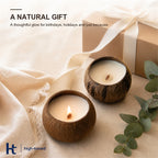 Scented Candle – Natural Coconut Shell Wooden Wick Candle