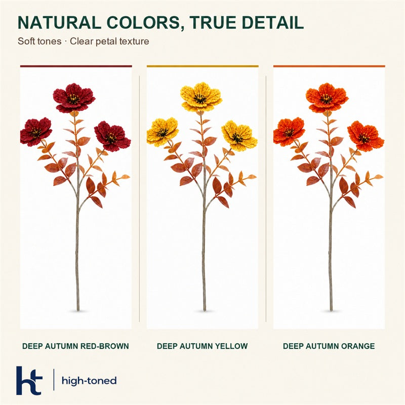 Artificial Fall Flowers Realistic Autumn Stems for Home Decor