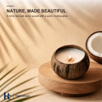 Scented Candle – Natural Coconut Shell Wooden Wick Candle