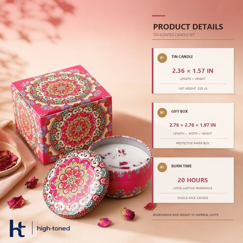 Decorative Tin Scented Candle – Home Fragrance Candle