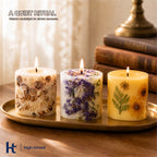 Botanical Floral Scented Candle – Handmade Soy Wax Candle