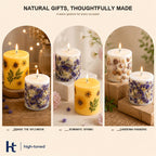Botanical Floral Scented Candle – Handmade Soy Wax Candle