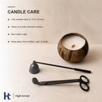 Scented Candle – Natural Coconut Shell Wooden Wick Candle